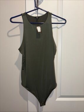 Express Olive Tank Bodysuit